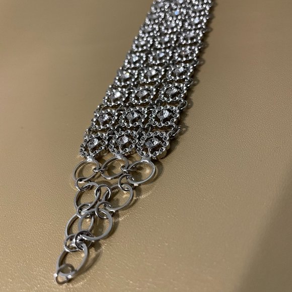 Silver Crystal Choker - Picture 3 of 5
